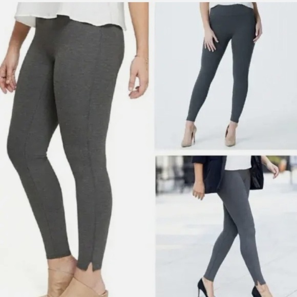 SPANX Ankle Length Ponte Hem Slit Leggings - Picture 3 of 10